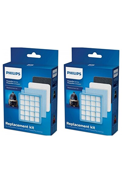Philips Fc 9530 Fc 8631 8632 Fc 8633 Power Pro Uyumlu Muadil Hepa Filtre Seti 2 Kutu