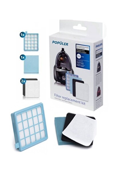 PHILIPS PowerPro Active FC 8636 01 Uyumlu Hepa Filtre Seti