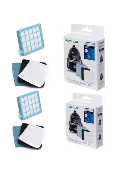 Philips Fc 9530 Uyumlu Muadil Powerpro Active Hepa Filtre Seti 2 Kutu