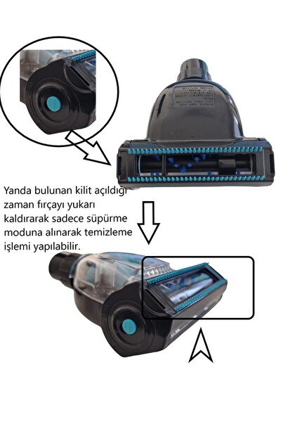 Fantom Pratik-XL P 1300 Dik Süpürge Uyumlu Mini Turbo Başlık Evcil Hayvan Tüy Toplayıcı