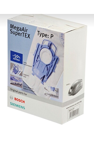 Bosch- Type P Ergomax Elektrikli Süpürge Uyumlu Muadil Kutulu Uyumlu Muadil Toz Torbası