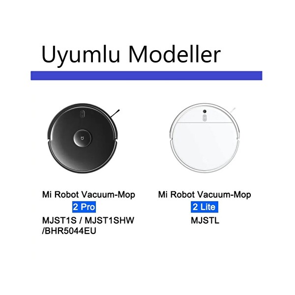 XiaoMi Robot vakum-paspas 2 Lite/2 Pro/MJSTL/MJST1S/MJST1SHW Uyumlu Yenileme Seti