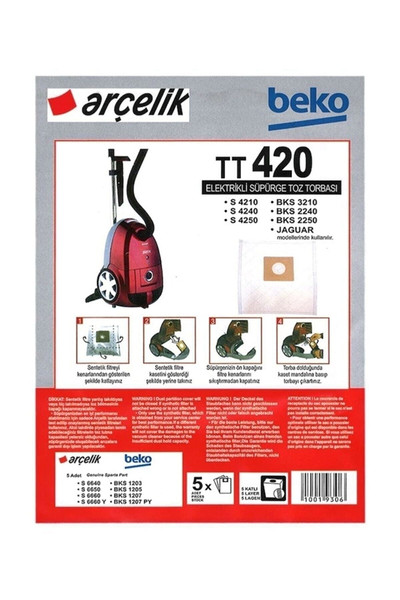 Beko Bks-2250 A - Bks-2240 C Uyumlu Elektrikli Süpürge Toz Torbası ( 5 Adet )
