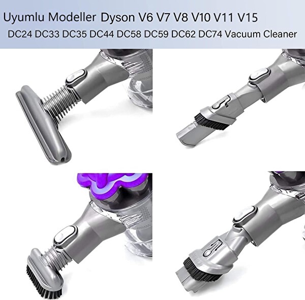 Dyson DC24 DC33 DC35 DC39 DC44 DC58 DC59 DC62 DC74 Süpürge Uyumlu Muadil Fırça Aksesuar Seti