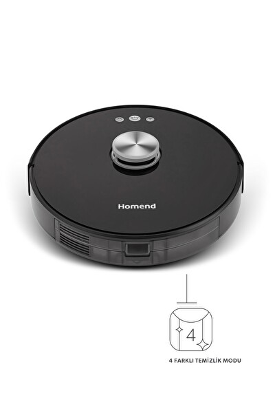 Homend Alex Laser Pro+ 1283H Moplu Ve Haritalamalı Siyah Akıllı Robot Süpürge