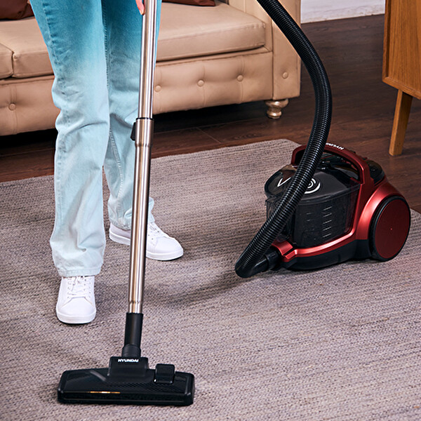 Hyundai HC210M 2'li Aksesuar Kırmızı Toz Torbasız Süpürge