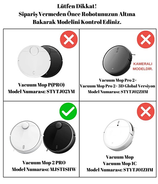 Xiaomi Mop 2 Lite (MJSTL) Uyumlu 2 Adet Tam Yüzey Mop Bez