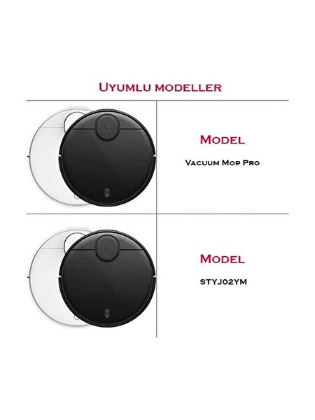 Srfn Ticaret Xiaomi Mi Robot Vacuum Mop Pro Uyumlu 2li Hepa Filtre