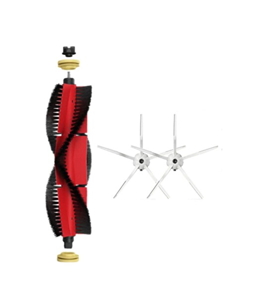 Roborock S6/S6 Pure Uyumlu Yedek Ana Fırça ve Yan Fırça-3 Parça