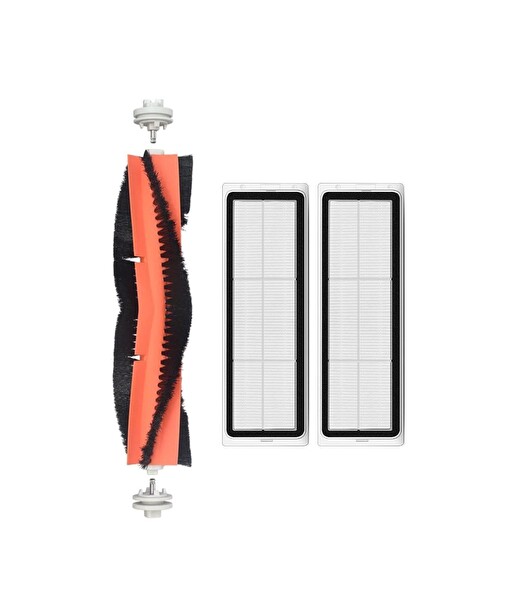 Xiaomi Mop 2 Pro PLUS + (Dikkat! 3D GLOBAL) Uyumlu Yedek Ana Fırça ve Hepa Filtre-3 Parça