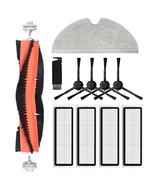 Xiaomi Mop 2 Pro PLUS + (Dikkat! 3D GLOBAL) Uyumlu Yedek Fırça Hepa Filtre Mop Seti-11 Parça