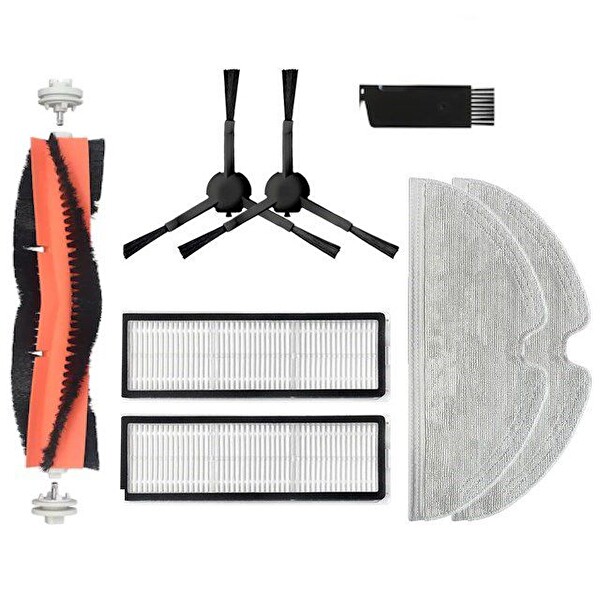 Xiaomi Mop 2 Pro PLUS + (Dikkat! 3D GLOBAL) Uyumlu Yedek Fırça Hepa Filtre Mop Seti-8 Parça