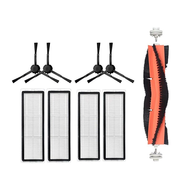 Xiaomi Mop 2 Pro PLUS + (Dikkat! 3D GLOBAL) Uyumlu Yedek Mopsuz Fırça Hepa Filtre Seti-9 Parça