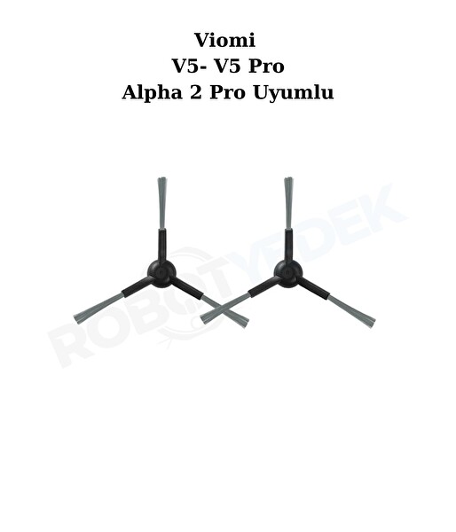 Viomi V5 V5 PRO ALPHA 2 PRO Uyumlu Yedek Yan Fırça-2 Adet