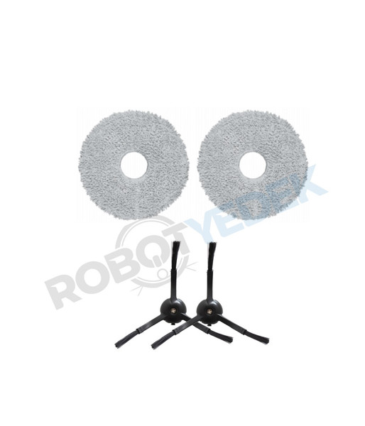 Roborock Q Revo Siyah Uyumlu Mop ve Yan Fırça-4 Parça