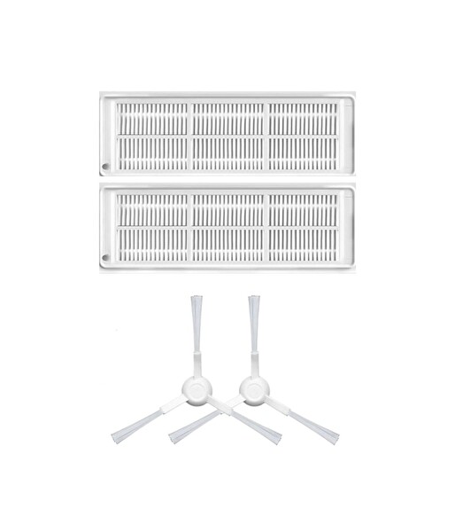 Xiaomi Mop Pro STYTJ02YM (Beyaz) Uyumlu Yedek Hepa Filtre ve Yan Fırça-4 Parça
