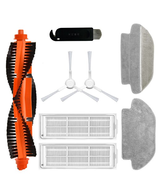 Xiaomi Mop Pro STYTJ02YM (Beyaz) Uyumlu Yedek Fırça Hepa Filtre Mop Seti-8 Parça