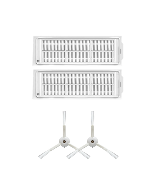 Xiaomi Mop 2 Lite (MJSTL) Uyumlu Yedek Hepa Filtre ve Yan Fırça-4 Parça