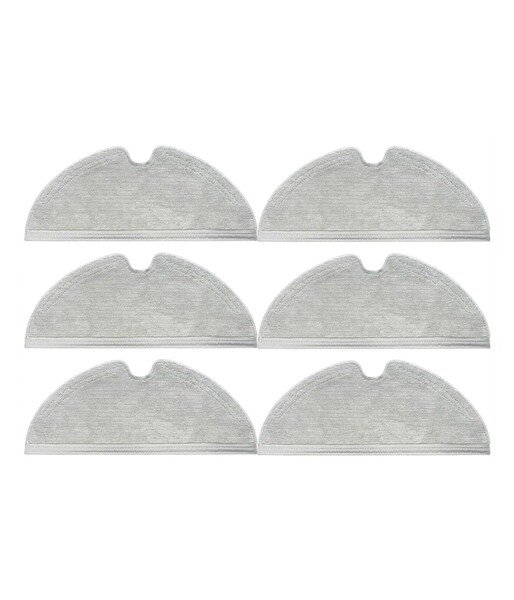 Dreame D9 Uyumlu Yüksek Kaliteli 6 Adet Mop-Tam Yüzey Mikrofiber ve Kalın