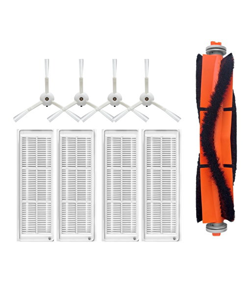 Xiaomi Mop 2 Lite (MJSTL) Uyumlu Yedek Mopsuz Fırça Hepa Filtre Seti-9 Parça