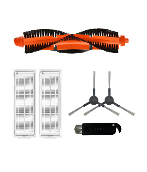 Xiaomi Mop Pro STYTJ02YM (Siyah) Uyumlu Yedek Mopsuz Fırça Hepa Filtre Seti-6 Parça