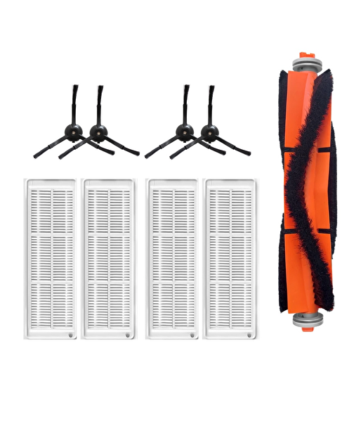 Xiaomi Mop 2 Pro (Siyah) MJST1SHW Uyumlu Yedek Mopsuz Fırça Hepa Filtre Seti-9 Parça