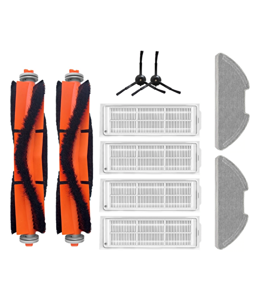 Xiaomi Mop 2 Pro (Siyah) MJST1SHW Uyumlu Yedek Fırça Filtre Mop Seti-10 Parça