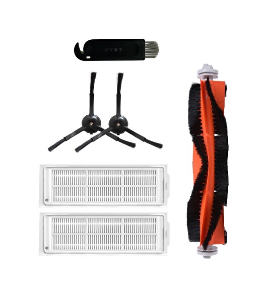 Xiaomi Mop 2 Pro (Siyah) Uyumlu Yedek Fırça Filtre Seti-6 Parça