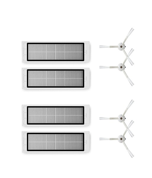 Roborock S50/S55 Uyumlu Yedek Hepa Filtre Yan Fırça -8 Parça