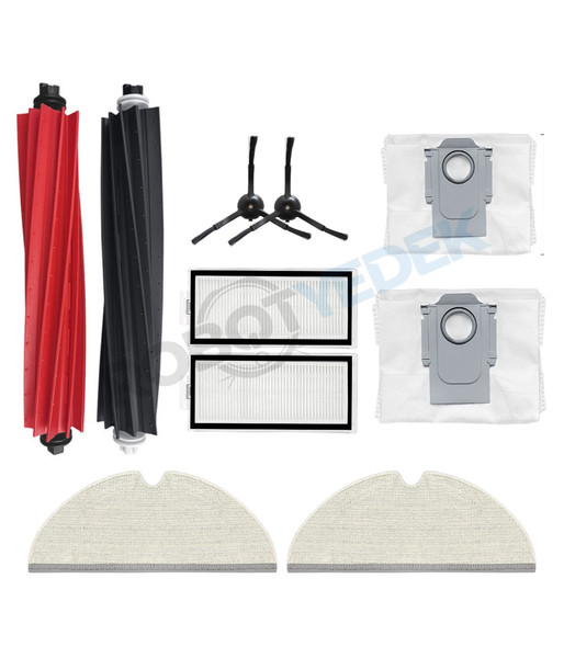 Roborock Q5 Pro Plus Uyumlu Yedek Fırça Hepa Filtre Mop Toz Torba Seti-10 Parça