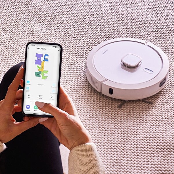 Homend Alex Laser Power+ 1287H Moplu Halı Tanıyan Robot Süpürge