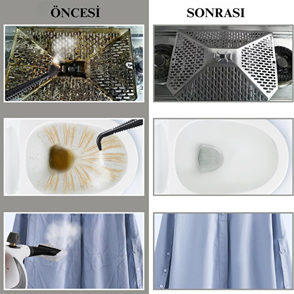 Yui NV602 Mini Steam Cleaner Çok Fonksiyonlu 9 Parça Buharlı Temizlik Makinesi