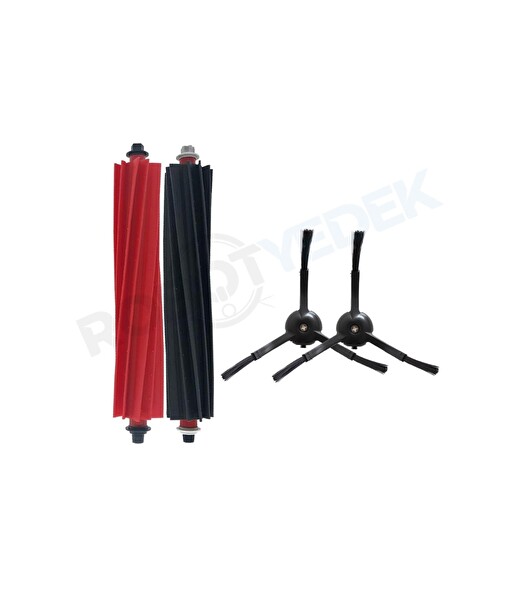 Roborock S8 MaxV Ultra Uyumlu Ana Fırça Takımı ve Yan Fırça-4 Parça