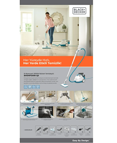 Black Decker BHSMP2008-QS 2000W Buharlı Temizleyici