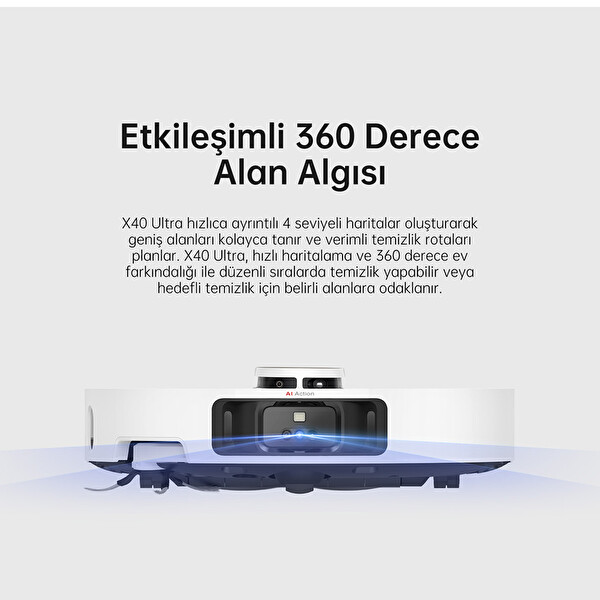 Dreame X40 ULTRA Beyaz Robot Süpürge