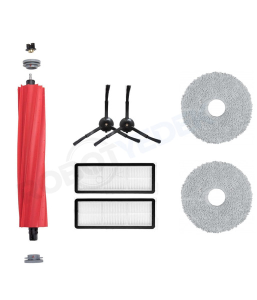 Roborock QRevo MaxV / QRevo Pro / QRevo S Siyah Uyumlu Fırça Hepa Filtre Mop Seti-7 Parça