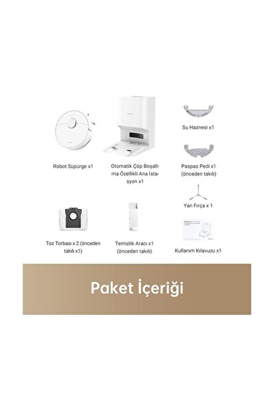 Dreame D10 Plus Gen 2 Toz İstasyonlu Robot Süpürge Beyaz