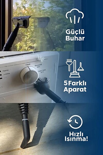 Torima CB-902A 8 Aparatlı Çok Fonksiyonlu Buharlı Temizleyici