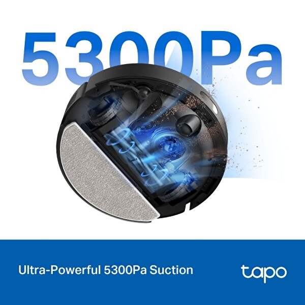 TP-Link Tapo RV30 Max Plus 5300Pa Yüksek Vakum Güçlü Robot Süpürge ve Paspas - Akıllı Otomatik Boşaltma Ünitesi