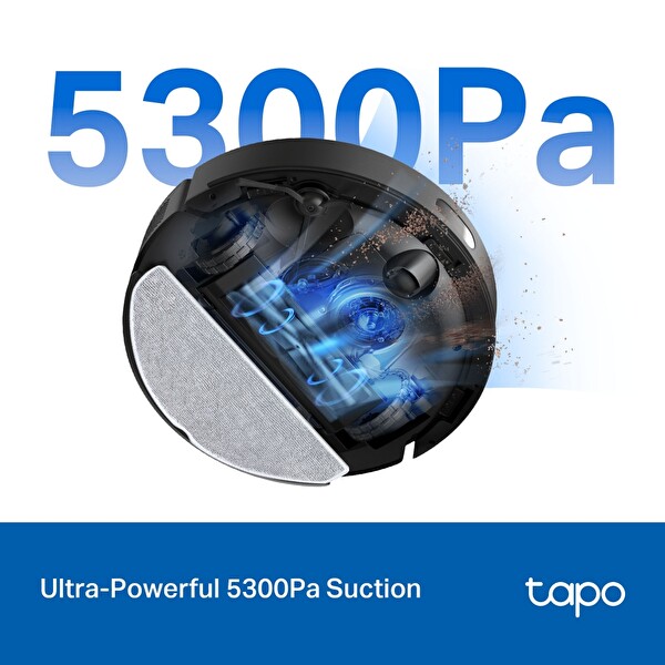 TP-Link Tapo RV30 Max 5300Pa Amazon Alexa ve Google Asistan Destekli Robot Süpürge ve Paspas