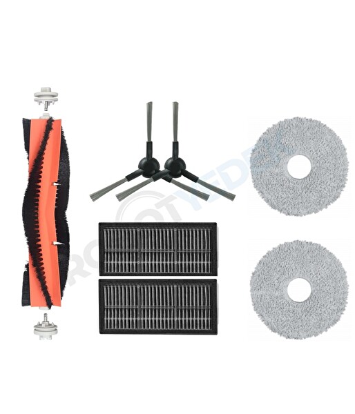 Robotyedek Dreame X30 Ultra Uyumlu Fırça Hepa Filtre Mop Seti-7 Parça