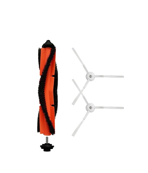 Robotyedek Viomi V3 Max Uyumlu Yedek Ana Fırça ve Yan Fırça-3 Parça