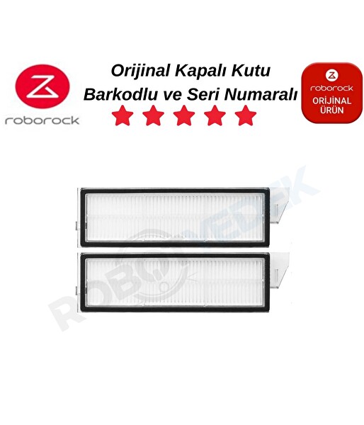 Robotyedek Roborock S8 MaxV Ultra Orijinal Hepa Filtre 2 Adet