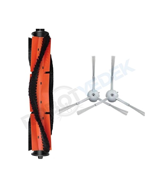 Robotyedek Lydsto R1 Uyumlu Yedek Ana Fırça ve Yan Fırça-3 Parça