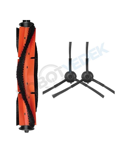 Robotyedek Lydsto R1 Uyumlu Yedek Ana Fırça ve Yan Fırça-3 Parça