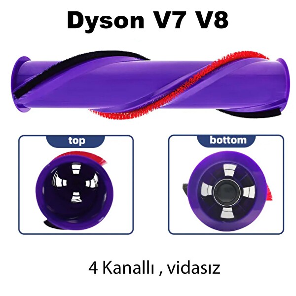 Filterhauz Dyson V7 V8 için Halı Temizleme Fırçası , Başlık için Rulo Fırça