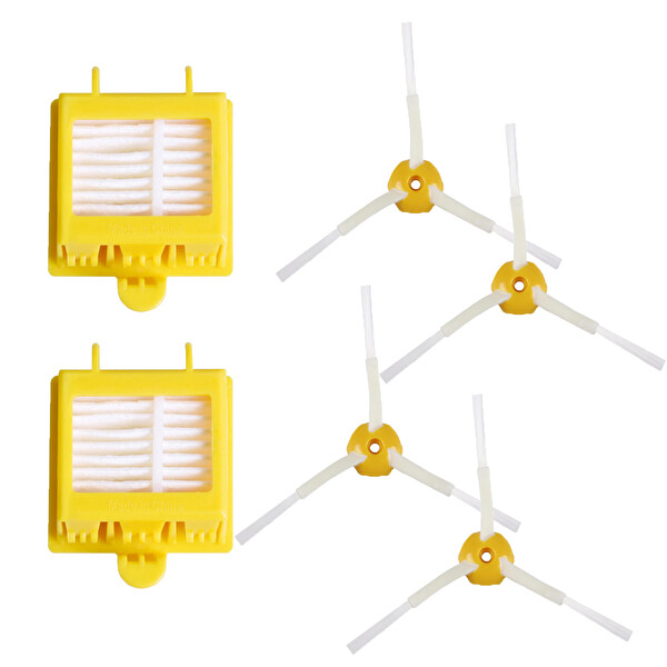 Filterhauz i-Robot Roomba 700 760 770 780 Uyumlu 6 Parça Yedek Filtre Fırça Seti