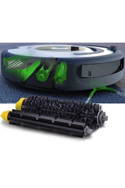 Filterhauz I Robot Roomba 600 Serisi Uyumlu 2 Adet Emici (ana) Fırça Seti