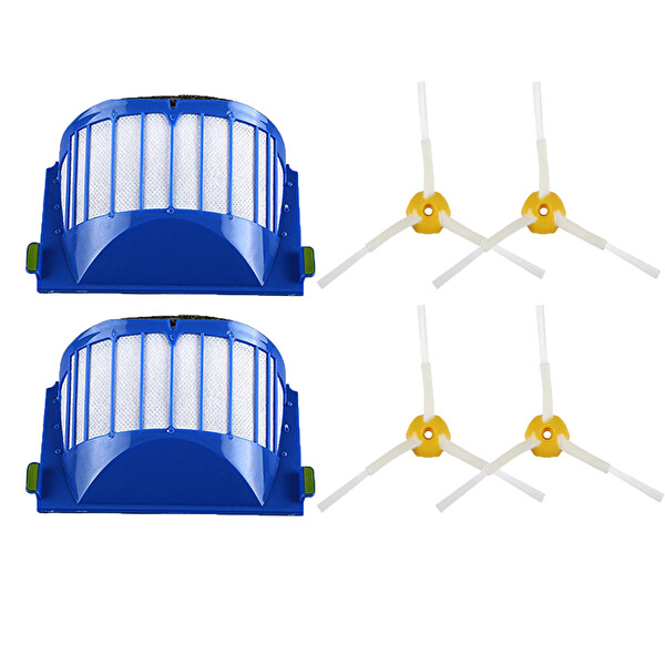 Filterhauz i-Robot Roomba 605 606 Uyumlu 6 Parça Yedek Filtre Fırça Seti