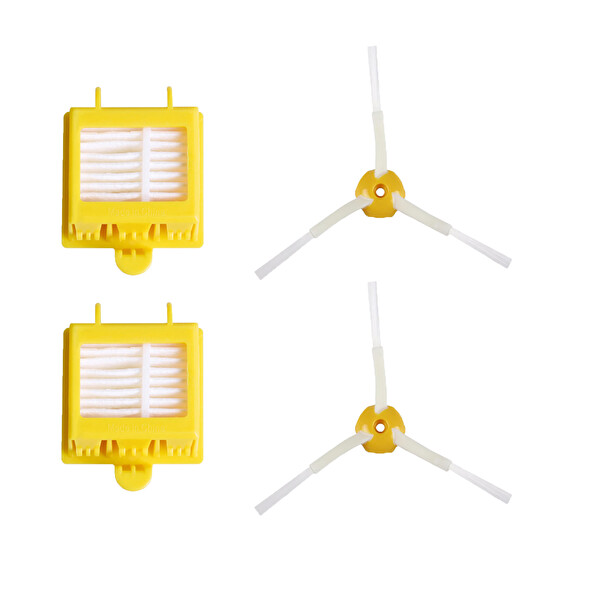 Filterhauz i-Robot Roomba 700 760 770 780 Uyumlu 4 Parça Yedek Filtre Fırça Seti